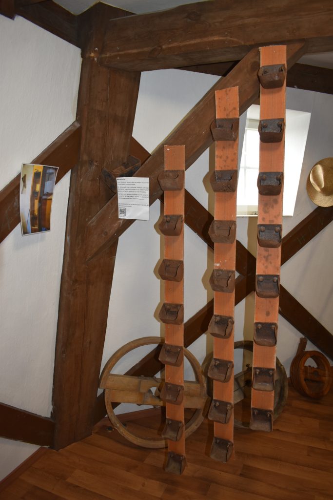 3. Obergeschoss Mühlenausstellung Becherwerk
